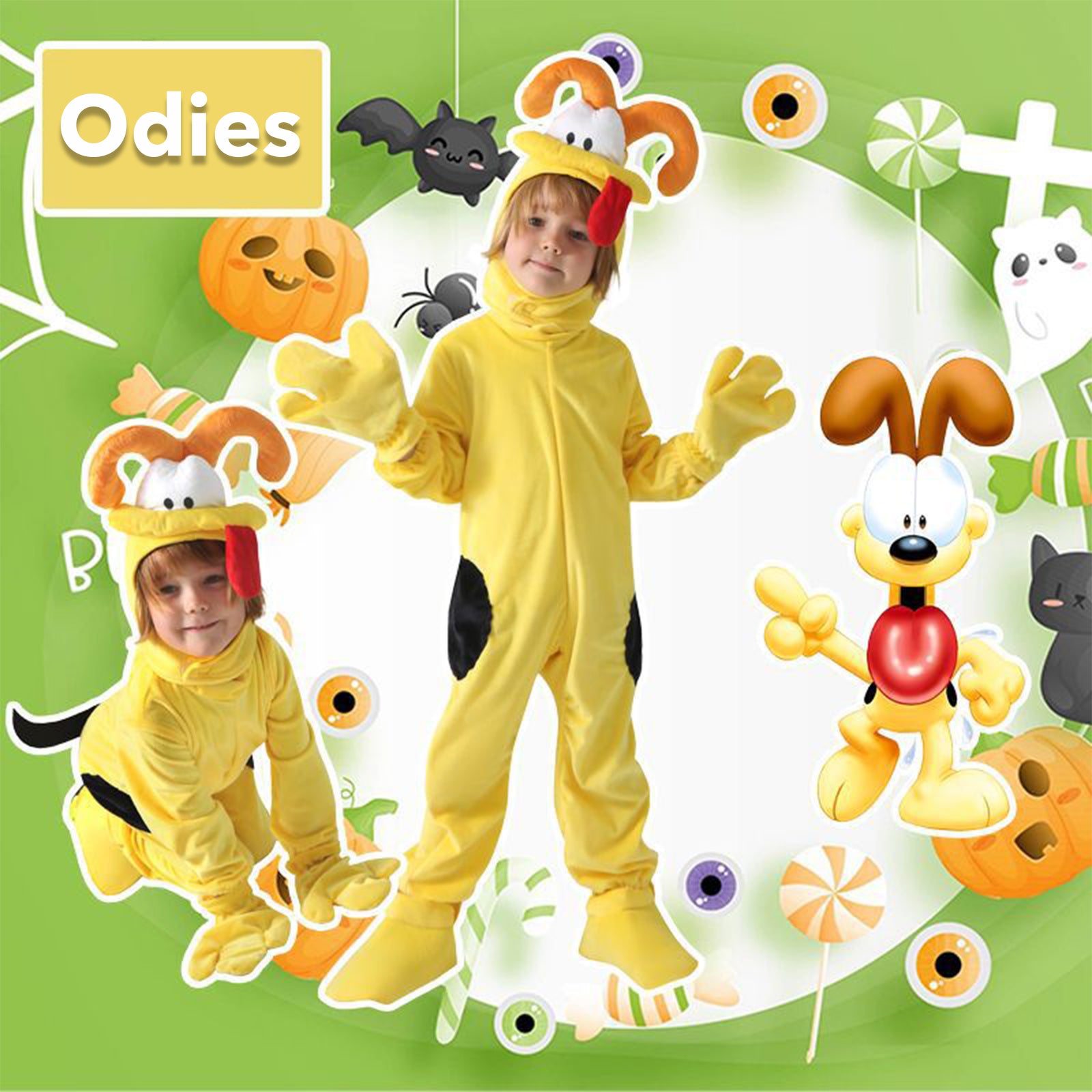 Halloween Party Children Cosplay Odie Costumes Kids Cos Garfield Odie Costume for Kids Book Week Costume