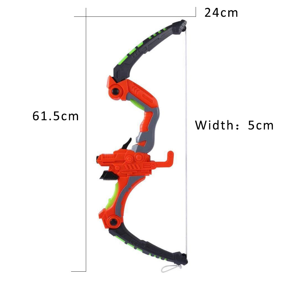Light Up Laser Aiming Bow with 3 Suction Cup Arrows Kid Archery Toy Set Red
