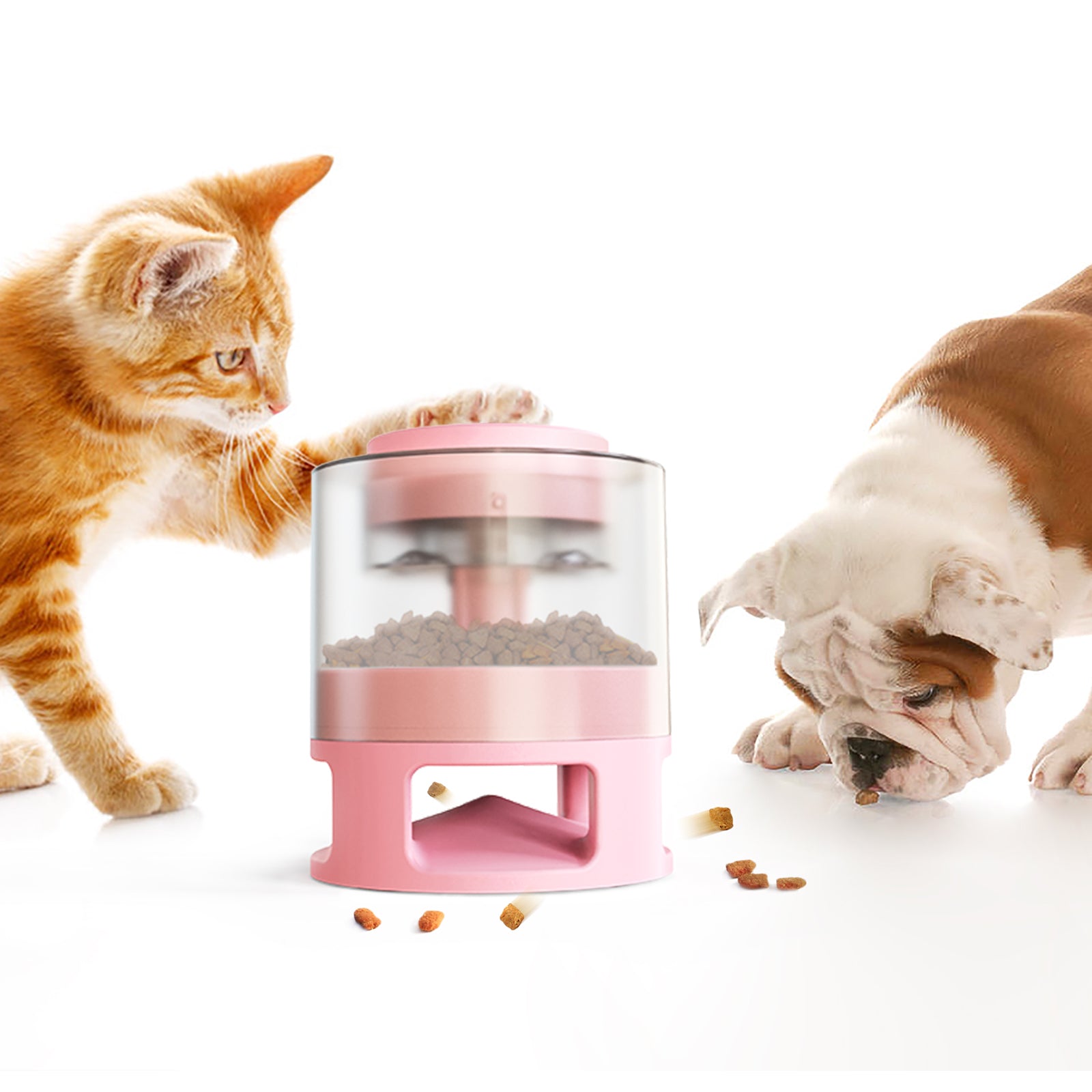 Anti-choke Treat Iq Toy Treat Dispenser Puzzle Feeder Pet Accessories Dog Cat Toy Pink