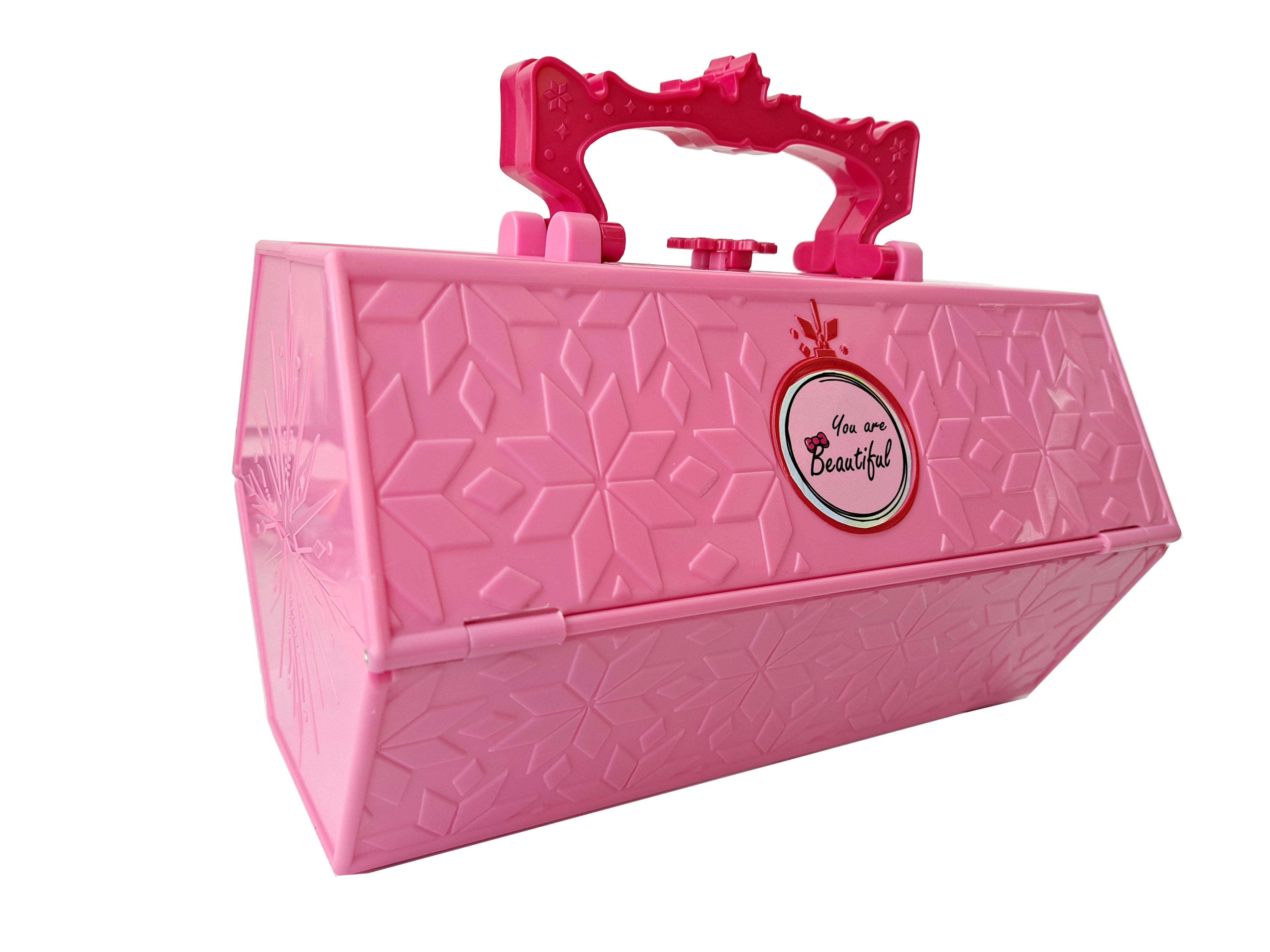 Kid Girls Makeup Set My Lovely Makeup Handbag Set Eco-friendly Cosmetic Pretend Play Kit Princess Toy