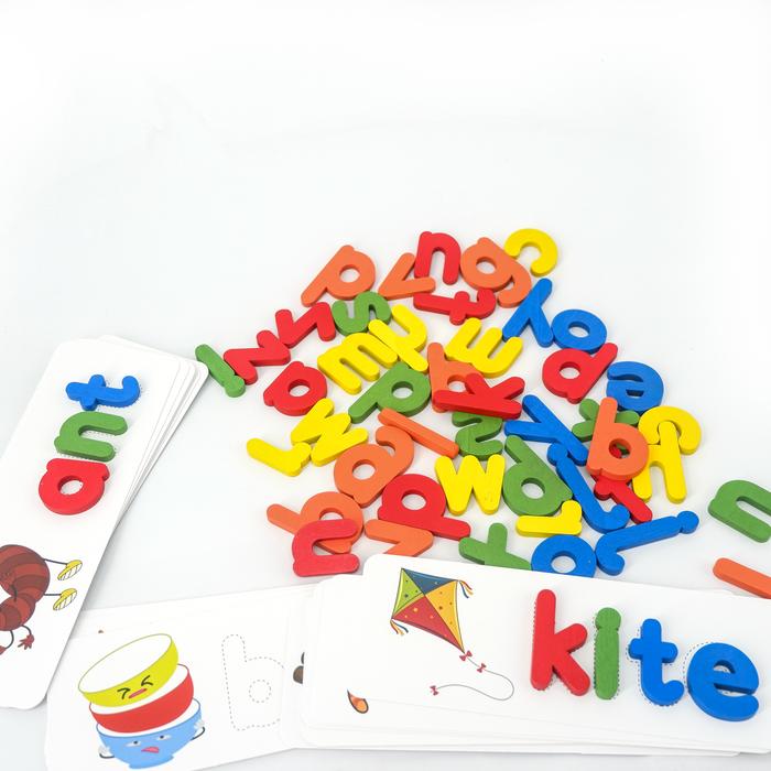 Wooden Cardboard English Spelling Alphabet Game Early Education Educational Gift