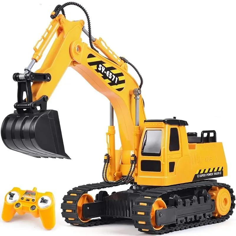 Double E E571-003 2.4GHz Remote Control Excavator Truck 1/26 Scale Excavator Construction Vehicles With Lights Toy Car