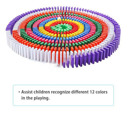 Fonderland 240pcs Wooden Domino Block Tiles Tumbling Dominoes Knock Down Toys AU