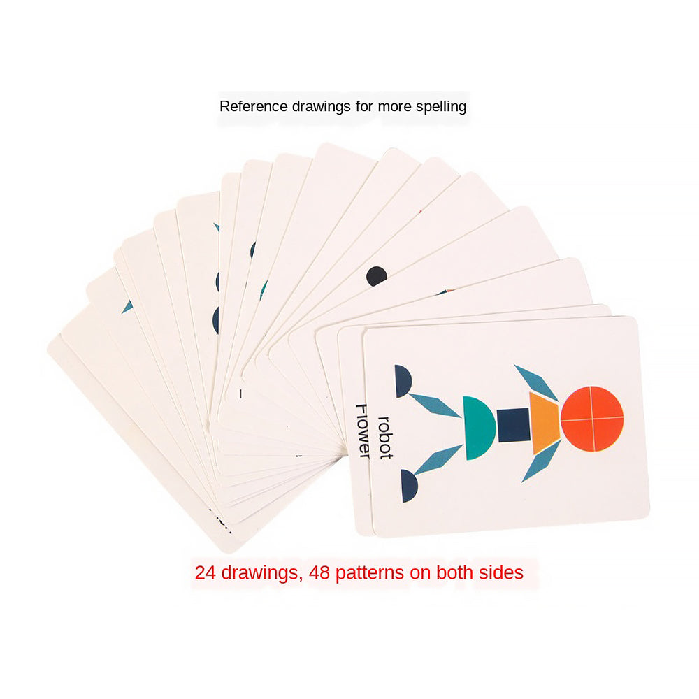 180Pcs Wooden Jigsaw Puzzle Games Montessori Educational Toys For Kids Patterns