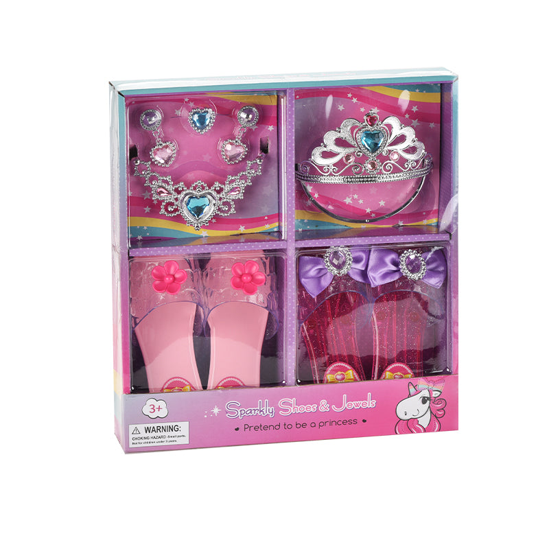 Girls Play Set Princess Toys Dress Up and Tiara Role Play Collection Fashion Princess Toy