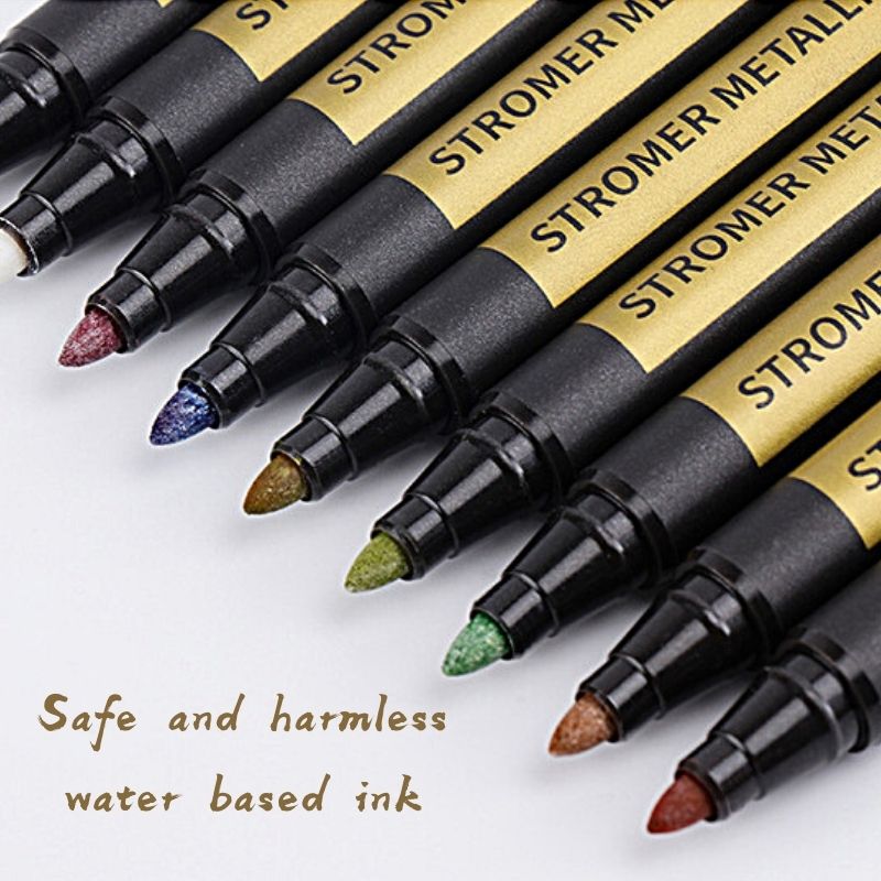 10-Colour Kid-Safe Acrylic Paint Pens | Quick-Dry, Non-Toxic Markers for Rock, Fabric, Ceramic & Multi-Surface Art – Includes Eco-Friendly Case (Ideal for Young Artists!)