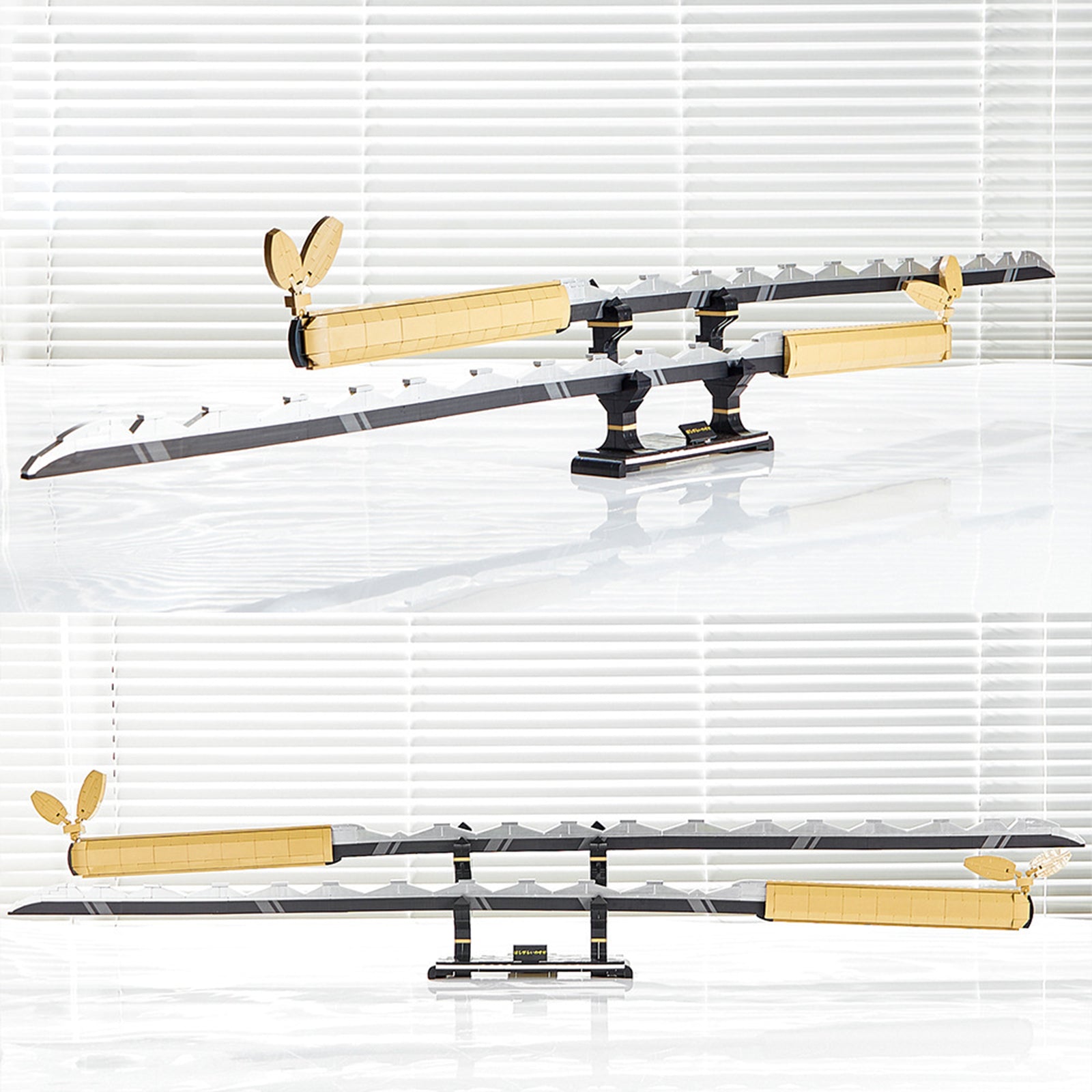 Demon 1513 838PCS Demon Slayer Hashibira Inosuke Sword Building Blocks Anime Ninja Knife Weapon Toy Kids Gifts