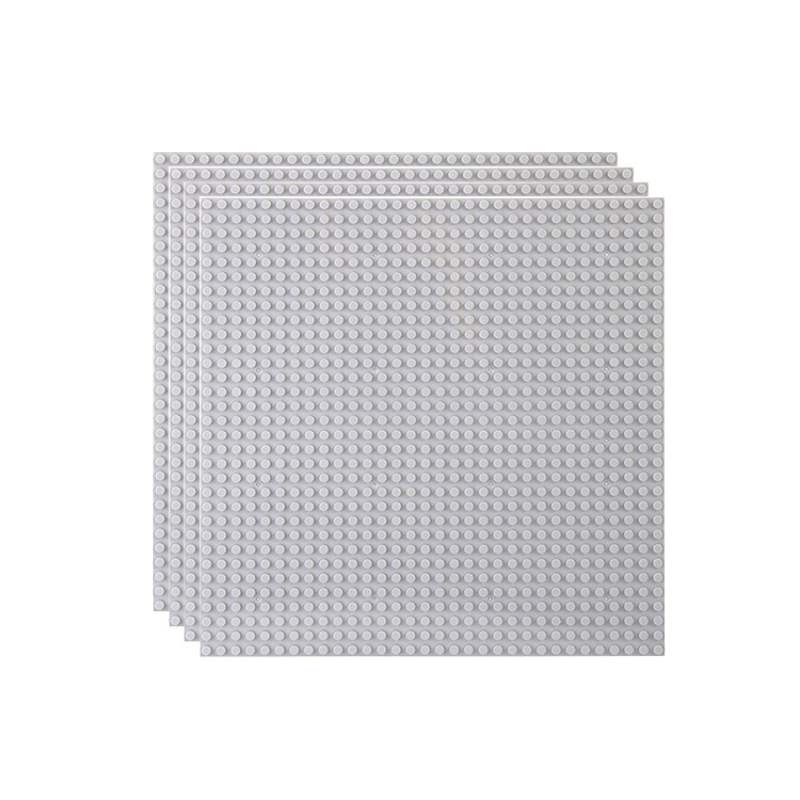 4 PCS 32 x 32 Dots Classic Building Blocks Base Plates DIY Bricks Baseplates Model Display Board Light Grey