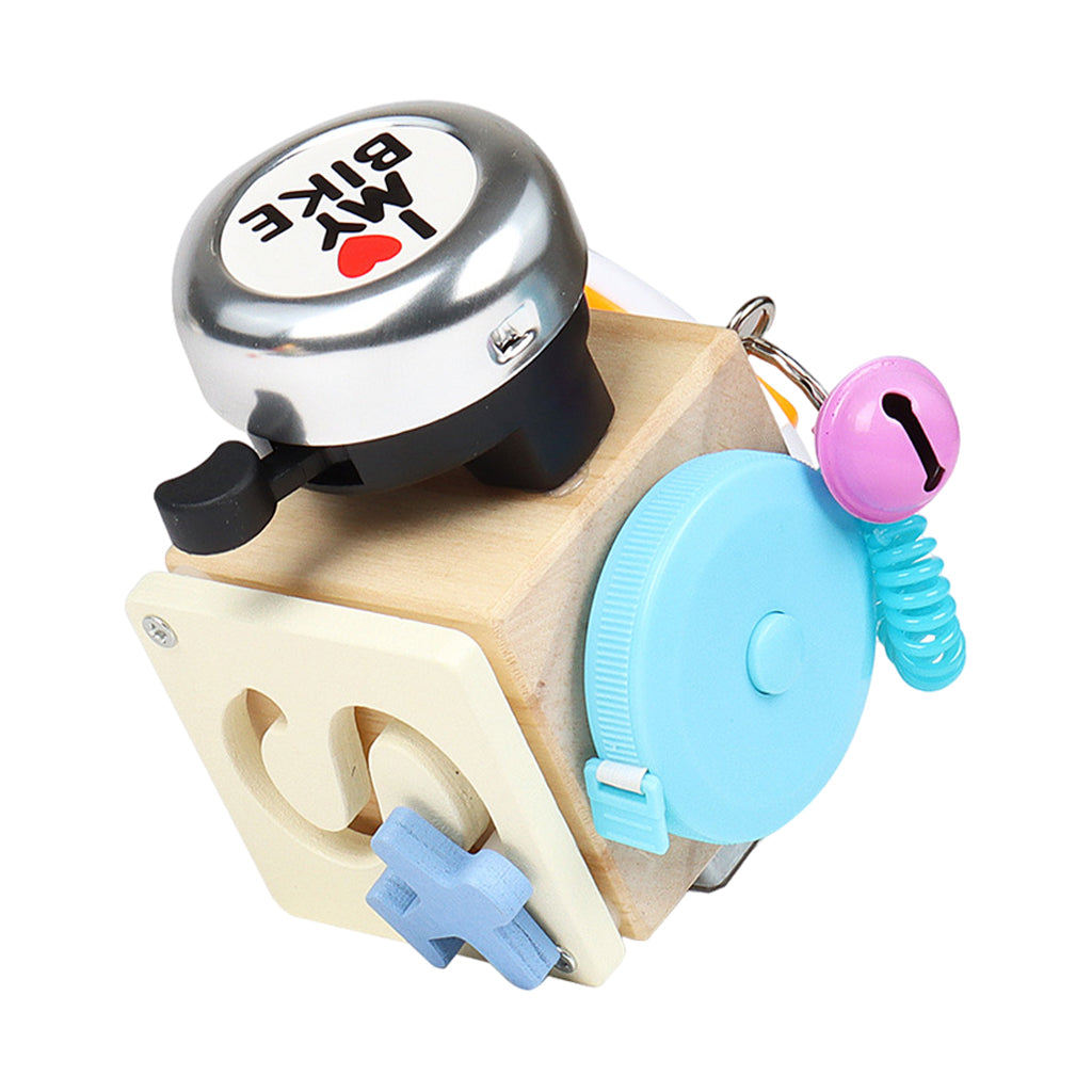 Wooden Busy Cube Music Box 7-in-1 Montessori Educational Toy