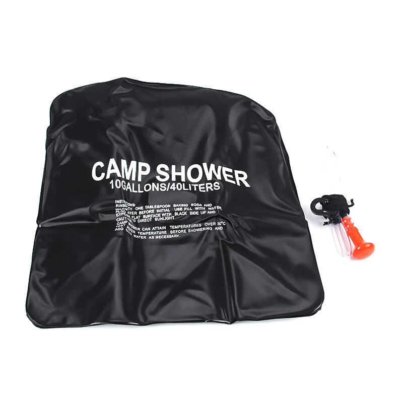 40L Thickened Camping Outdoor Hot Water Bath Shower Bag Black Wash Bag Convenient Camping Supplies Water Storage Bag