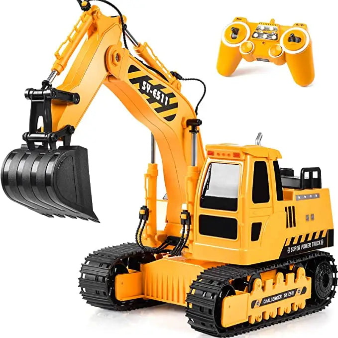 Double E E511-003 2.4GHz Remote Control Excavator Car 1/20 Scale 11 Channel Fully Functional With Lights Sounds Toy Car