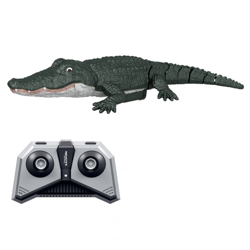 2.4G RC Crocodile Electric RC Boat Gag Funny Toy High-speed Waterproof Remote Control Watercraft Toy for Summer Water Fun