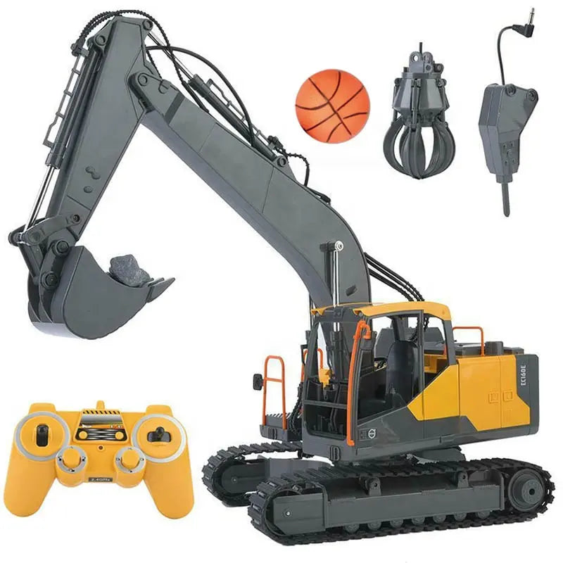 Double E E568-003 2.4GHz Remote Control 3-in-1 Volvo Crawler Excavator 3-Type Engineer Vehicle Toy Car