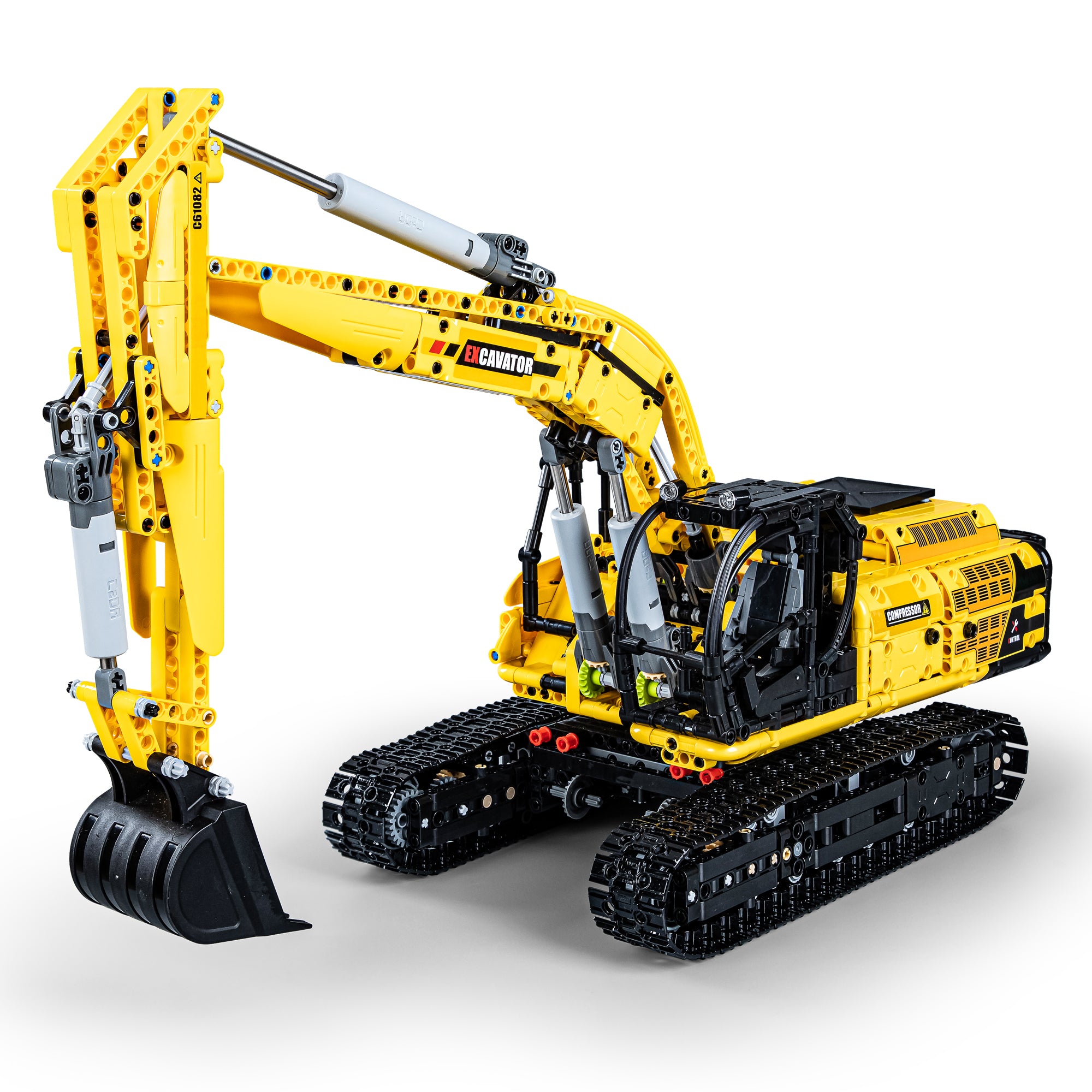 CaDA C61082W 1702pcs High-Tech Excavator Truck Vehicles Building Blocks Models