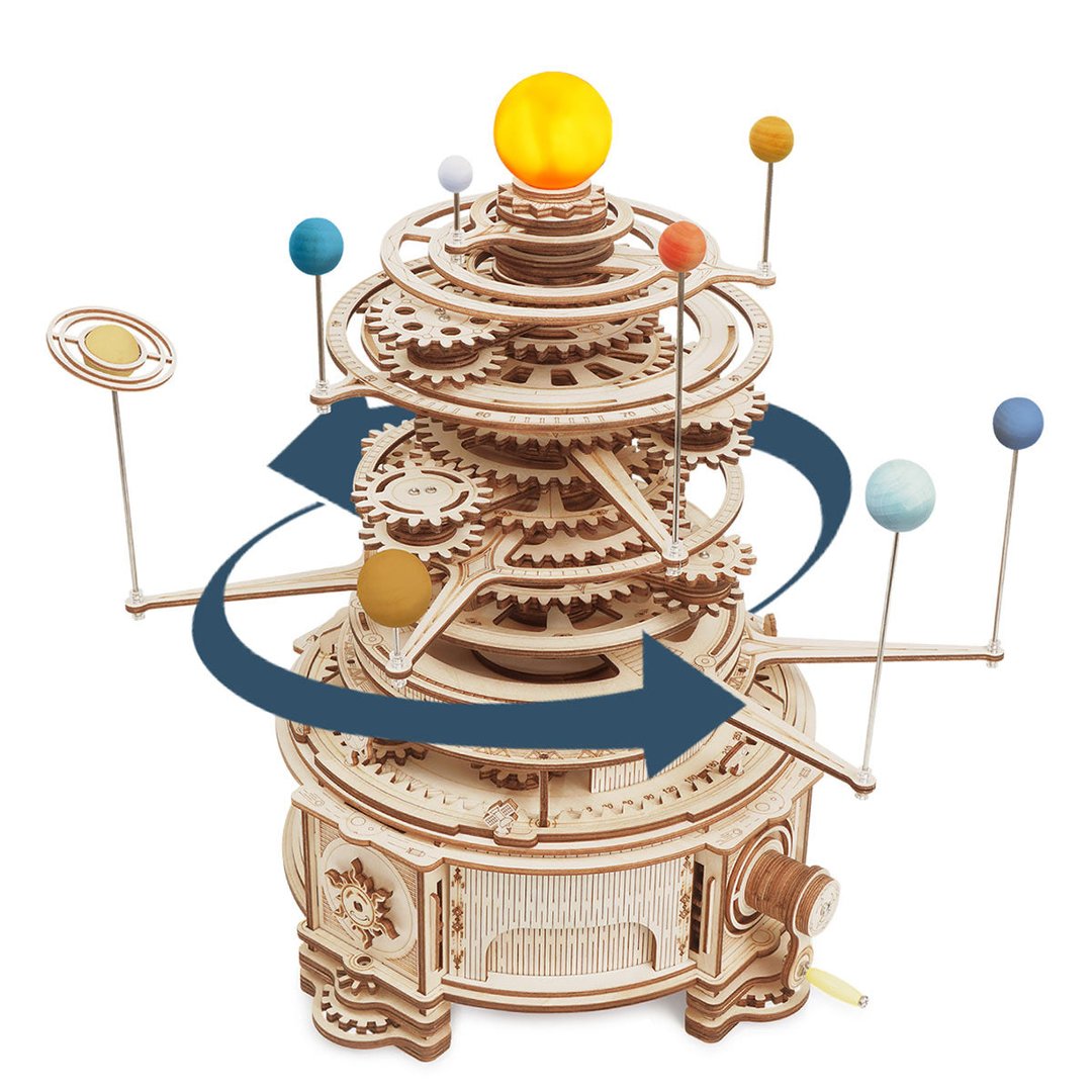Robotime 3D DIY Wooden Puzzle Mechanical Orrery ST001