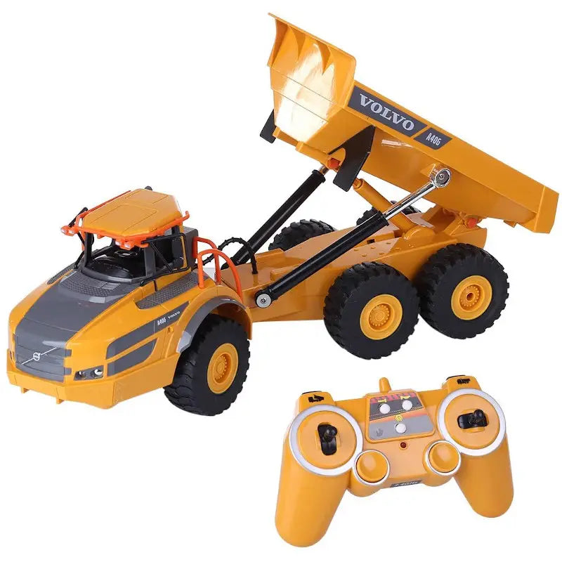 Double E E581-003 HMANE 1/20 2.4G 2WD RC Volvo A40G Dump Truck Remote Control Car Electronic Engineering Vehicle Toys