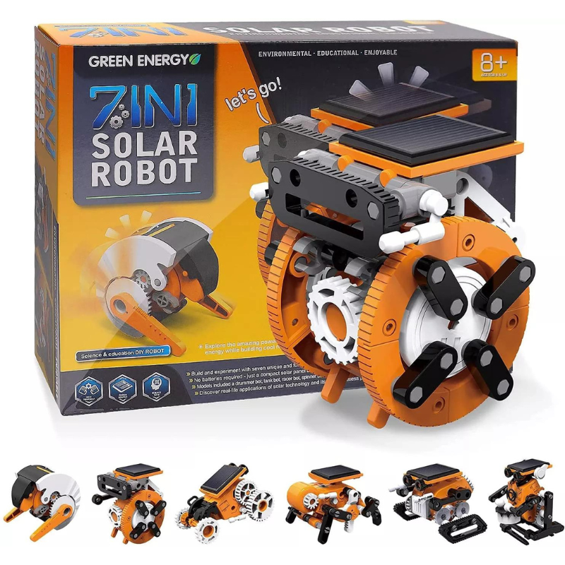 7 In 1 DIY Science Experiment Robot Building Educational Kit Solar Powered Solar Robot STEM Learning Kids Toy