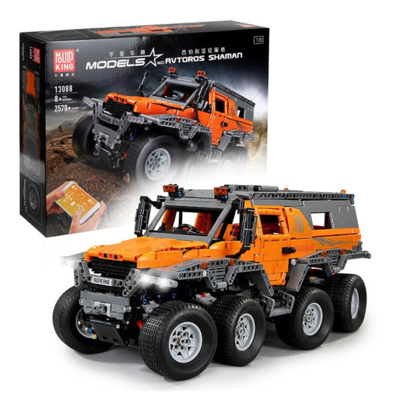 2578pcs Mould King 13088 Avtoros Shaman Siberia Off-Road Vehicle Model APP Remote Control Building Blocks Toy Set
