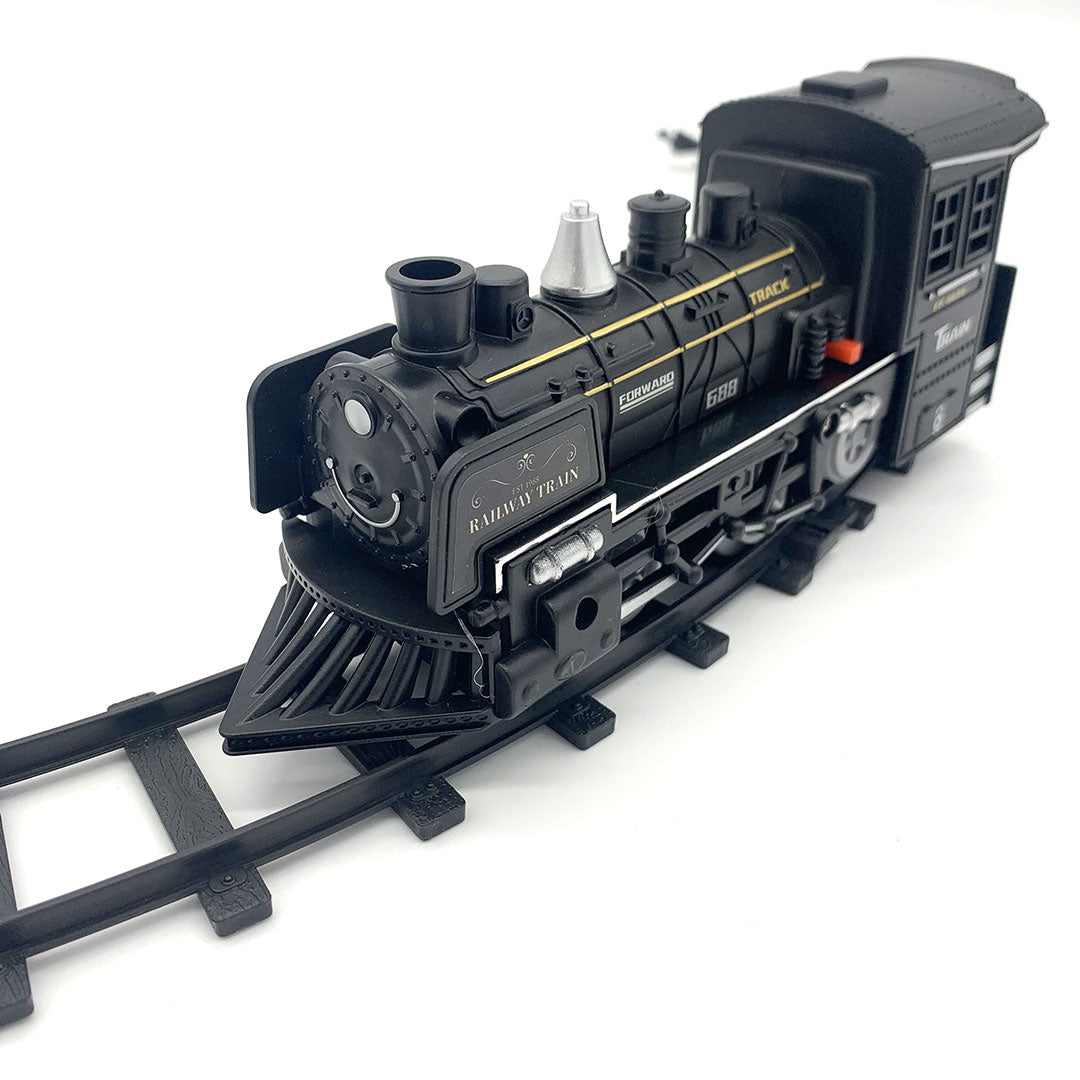 39PCS Classical Freight Steam Rail Train Set Battery Operated RTR Simulation Kids Toy