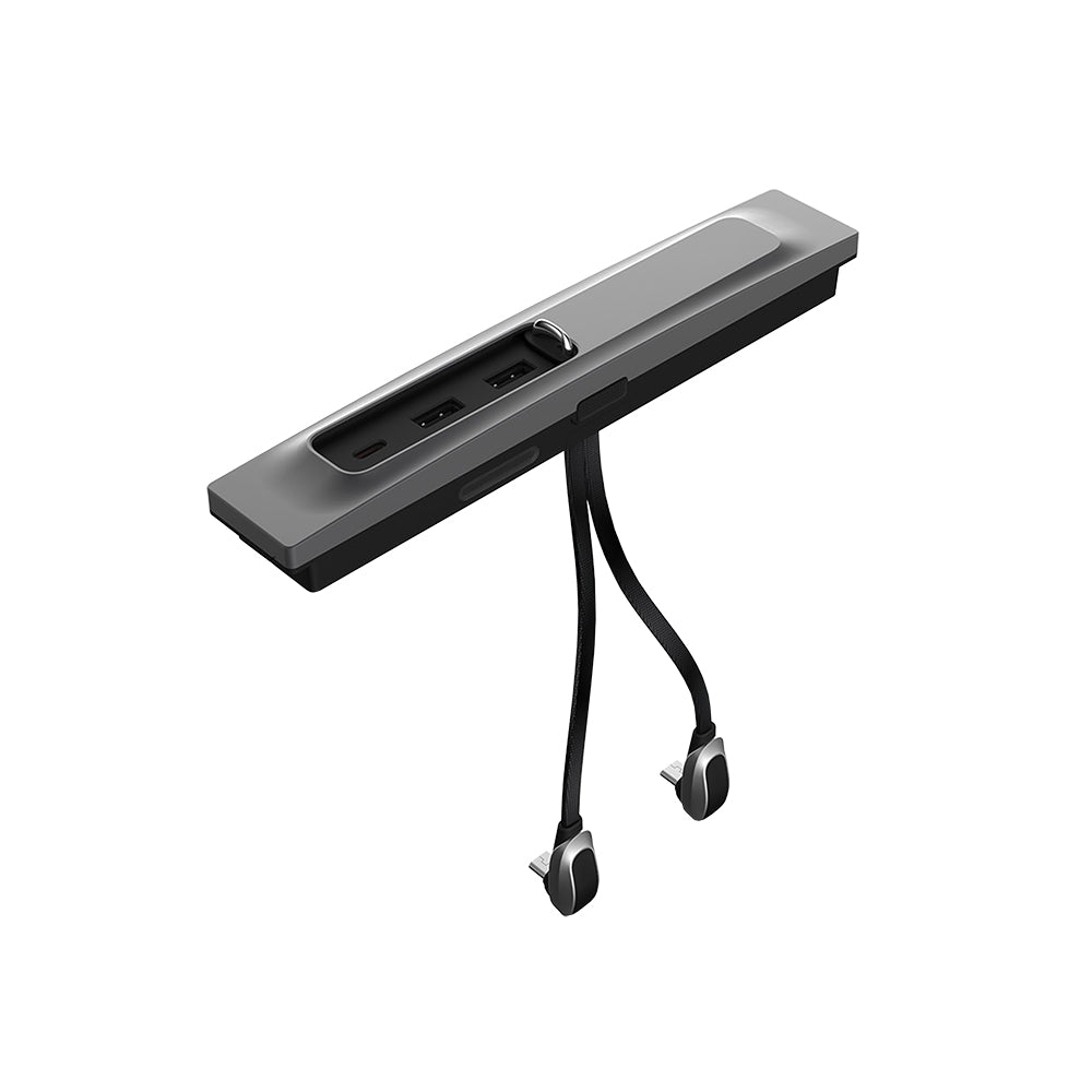 Premium Tesla Model 3/Y Docking Station – Fast Charging, LED Lighting & Dustproof Design – 27W Fast Charge, Dual USB & LED Lighting