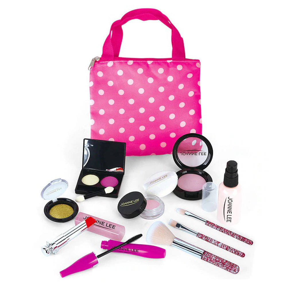Kid Girls Makeup Set tool Eco-friendly Cosmetic Pretend Play Kit Princess Toy Red Bag