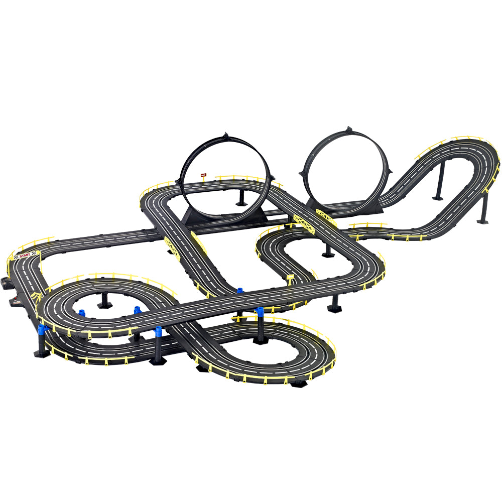 14.3m Electric Loop Wheel Track Racing Slot Sets w Two Cars Kid Vehicle Toy Gift