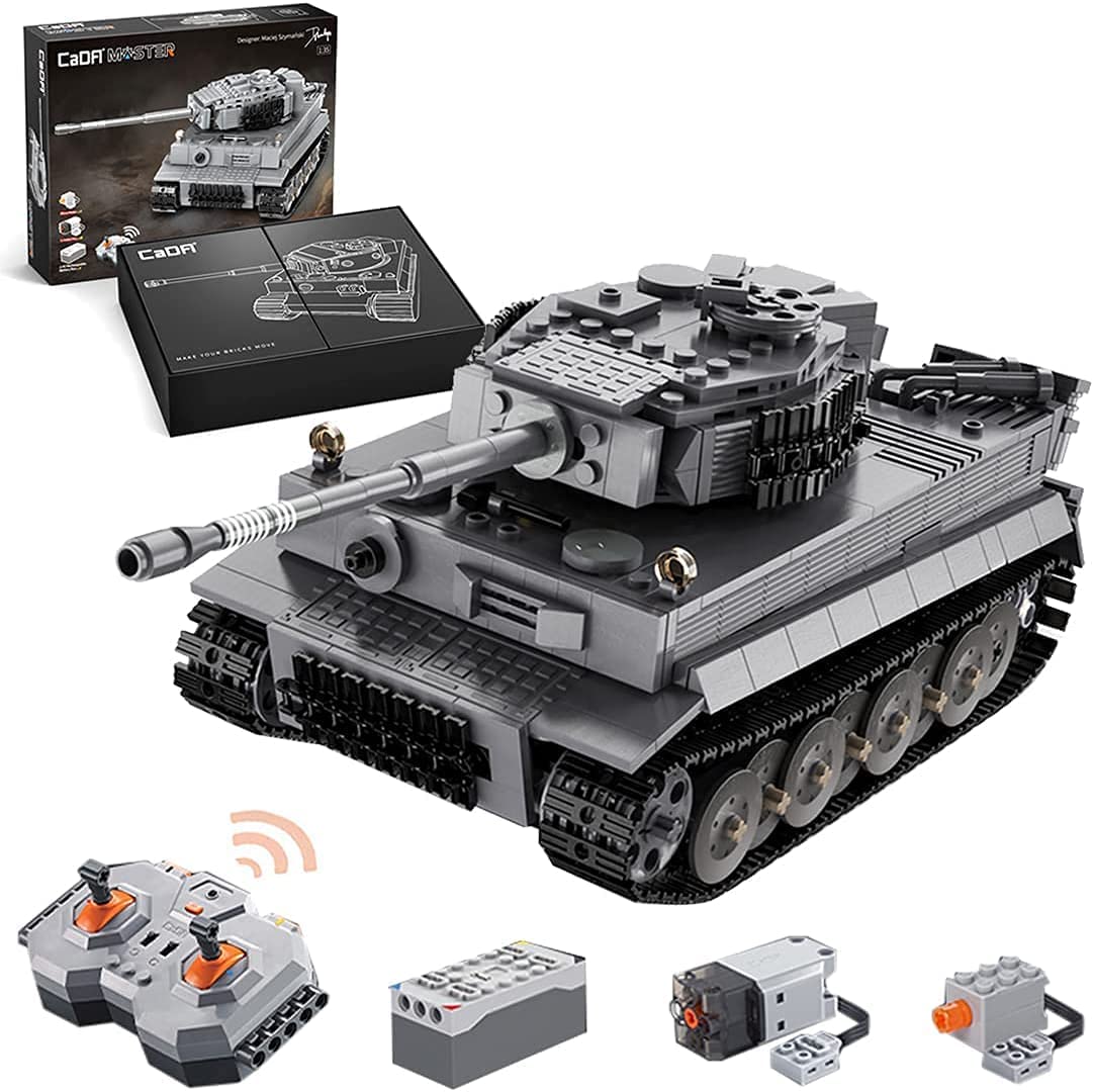 CaDA C61071W 925PCS WW2 German Tiger Tank RC Tank Building Blocks Toy Set