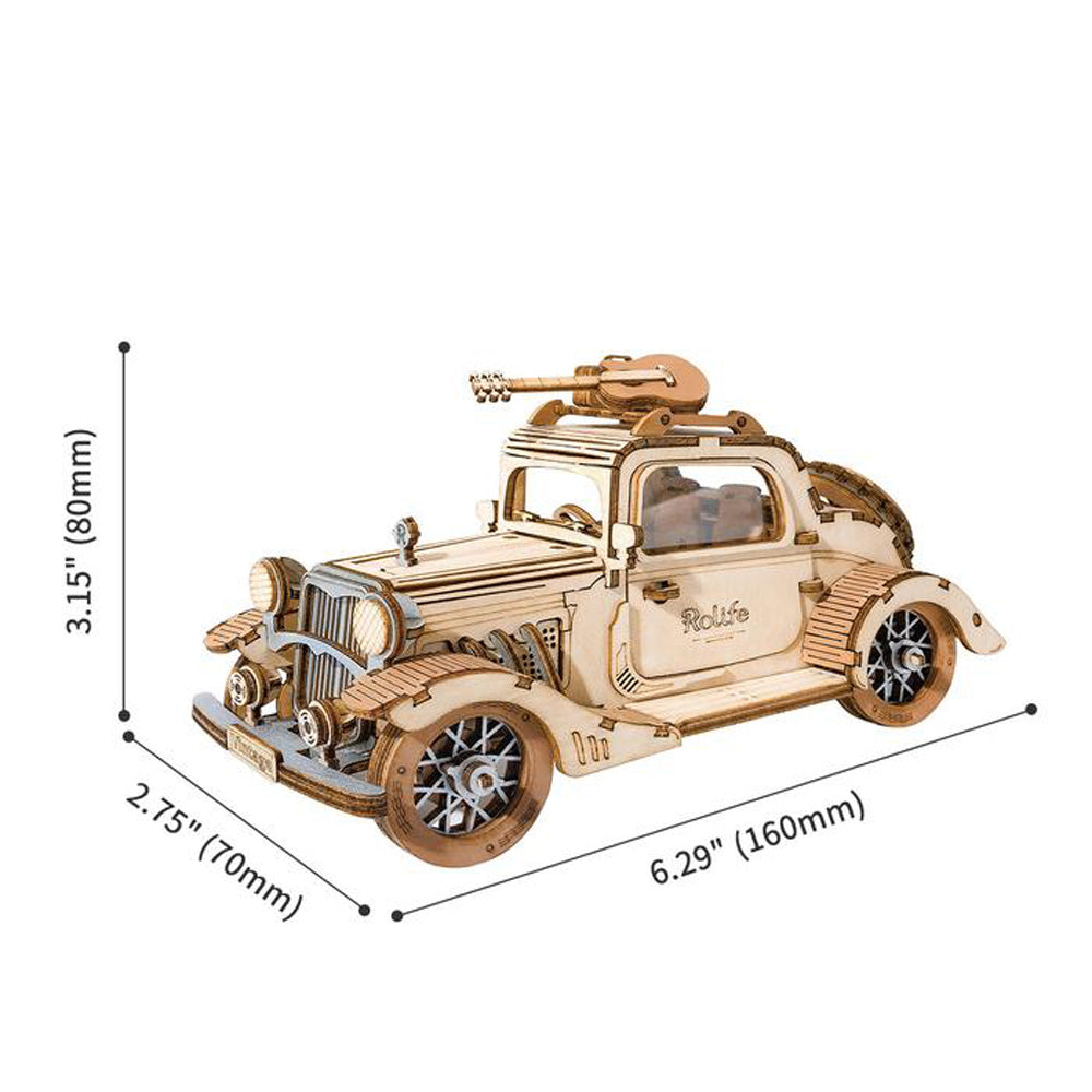 Robotime Retro Vintage Car DIY 3D Wooden Puzzle Model Kit Toy TG504