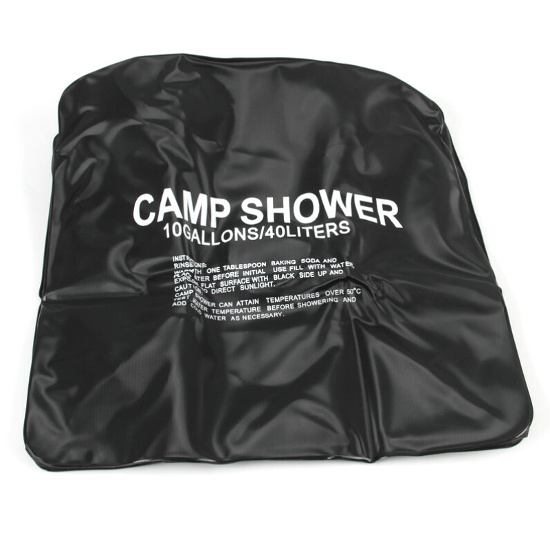 40L Thickened Camping Outdoor Hot Water Bath Shower Bag Black Wash Bag Convenient Camping Supplies Water Storage Bag
