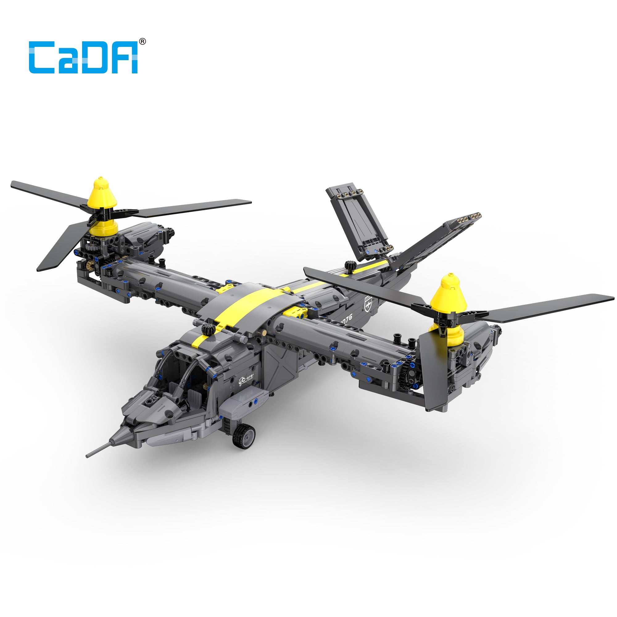 CaDA 1436 PCS Bell V-280 Valor Tiltrotor Aircraft Building Blocks Bricks