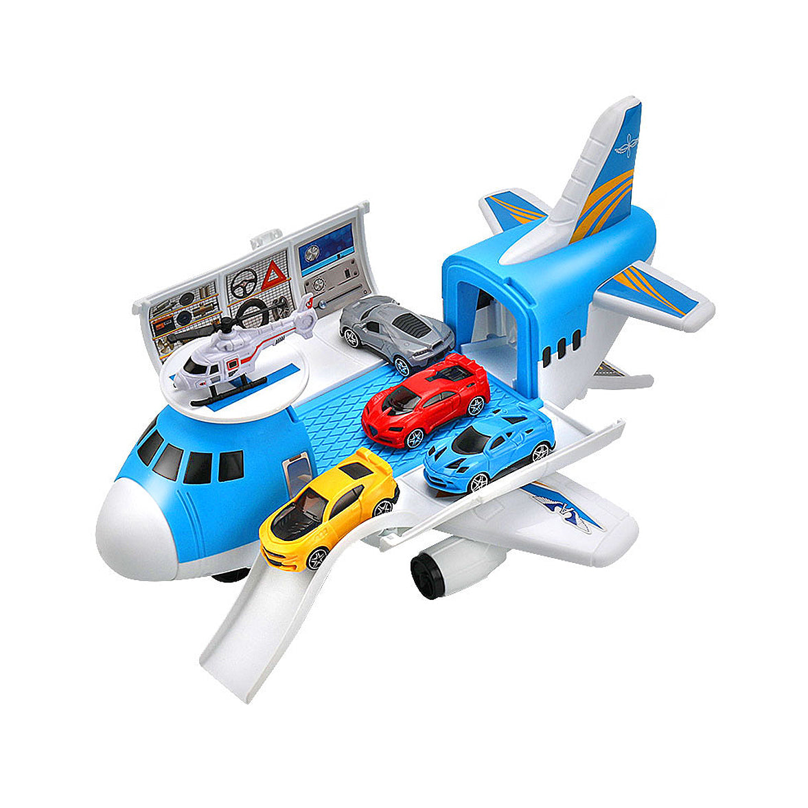 Children Toy Aircraft Vehicles Transports Plane Kids Air Freighter Car Boy Gift