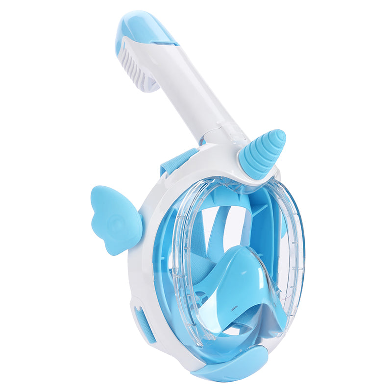 Kids 180 degrees Unicorn Snorkel Mask Anti-Fog and Anti-Leak Diving & Snorkeling Masks light blue