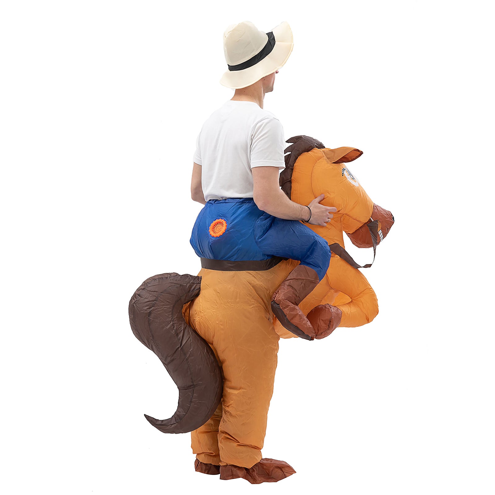 Kids Spooktacular Creations Inflatable Cowboy Riding a Horse Air Blow-up Deluxe Halloween Costume Boy Girls  Book Week Costume