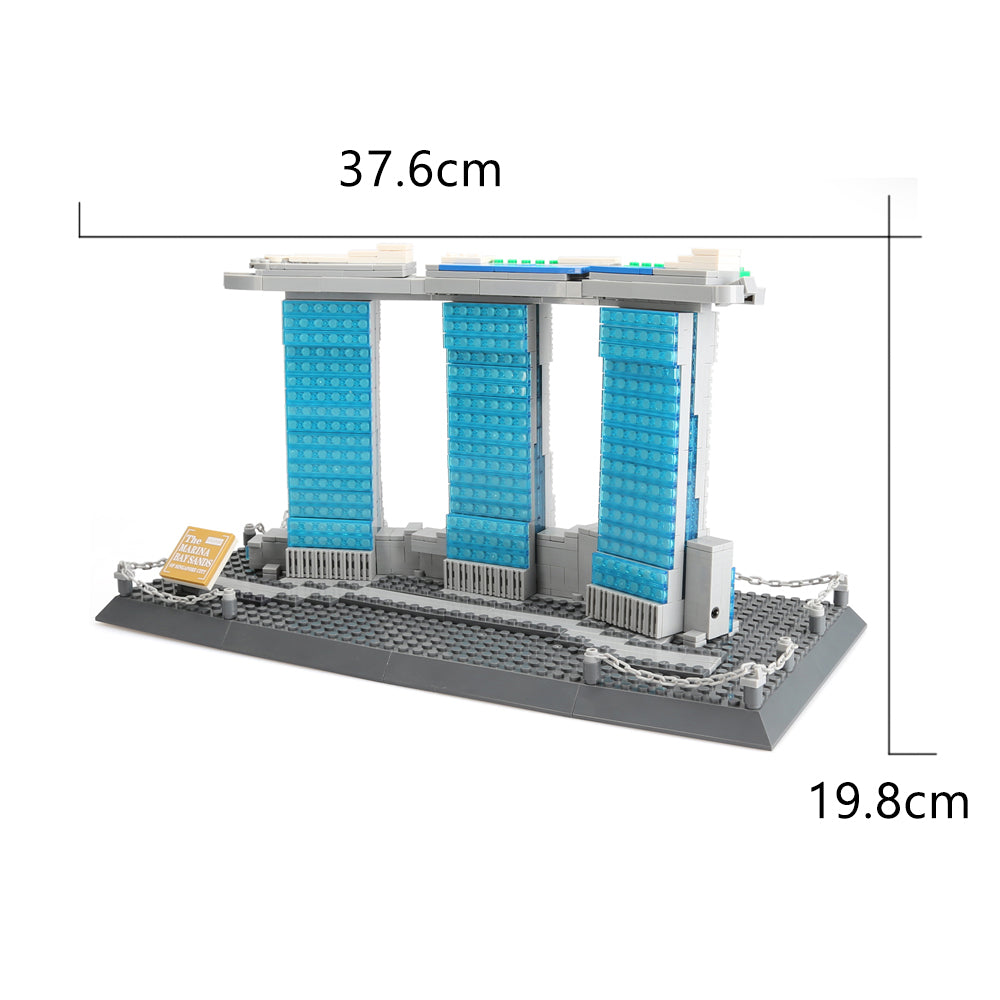 881PCS Building Blocks Architecture Marina Bay Sands Singapore Kids Adult Toys