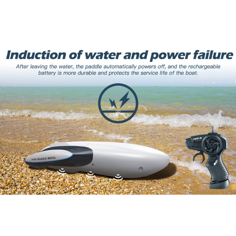 2.4GHz Remote Control Boat with Innovative Hull Double-Sided Driving Design with LED Light for Pools and Lakes Adults and Kids Toy Gift