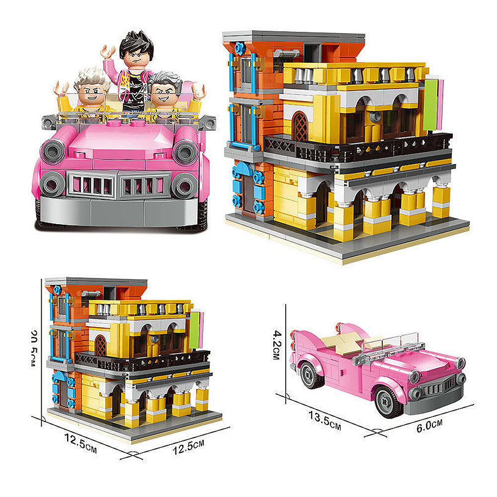 650PCS Havana City Model Building Blocks Bricks Street View Kids Toys Gifts