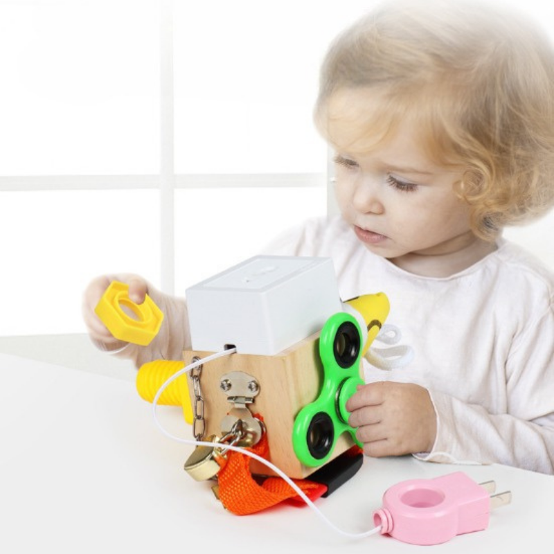 Wooden Busy Cube 7-in-1 Lifestyle Montessori Educational Toy