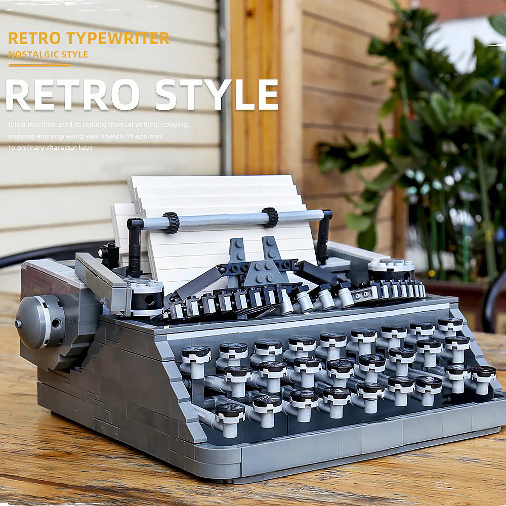 1618 Pcs Type Writer Classic Typewriter Mechanical Building Blocks Bricks Kids and Adult Gift Toy