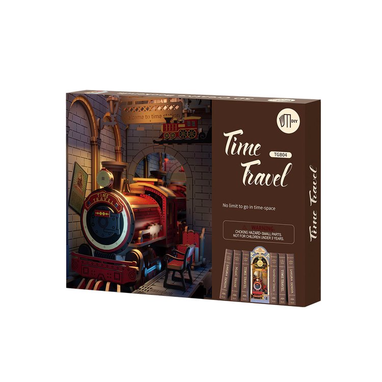 Robotime Rolife Time Travel 3D Wooden DIY Miniature House Book Nook TGB04