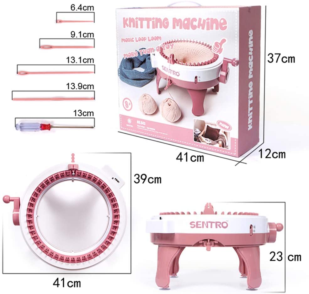 Sentro 48 Needle DIY Yarn Hand Knitting Machine Weaving Loom Knit for Scarf Hat Kid