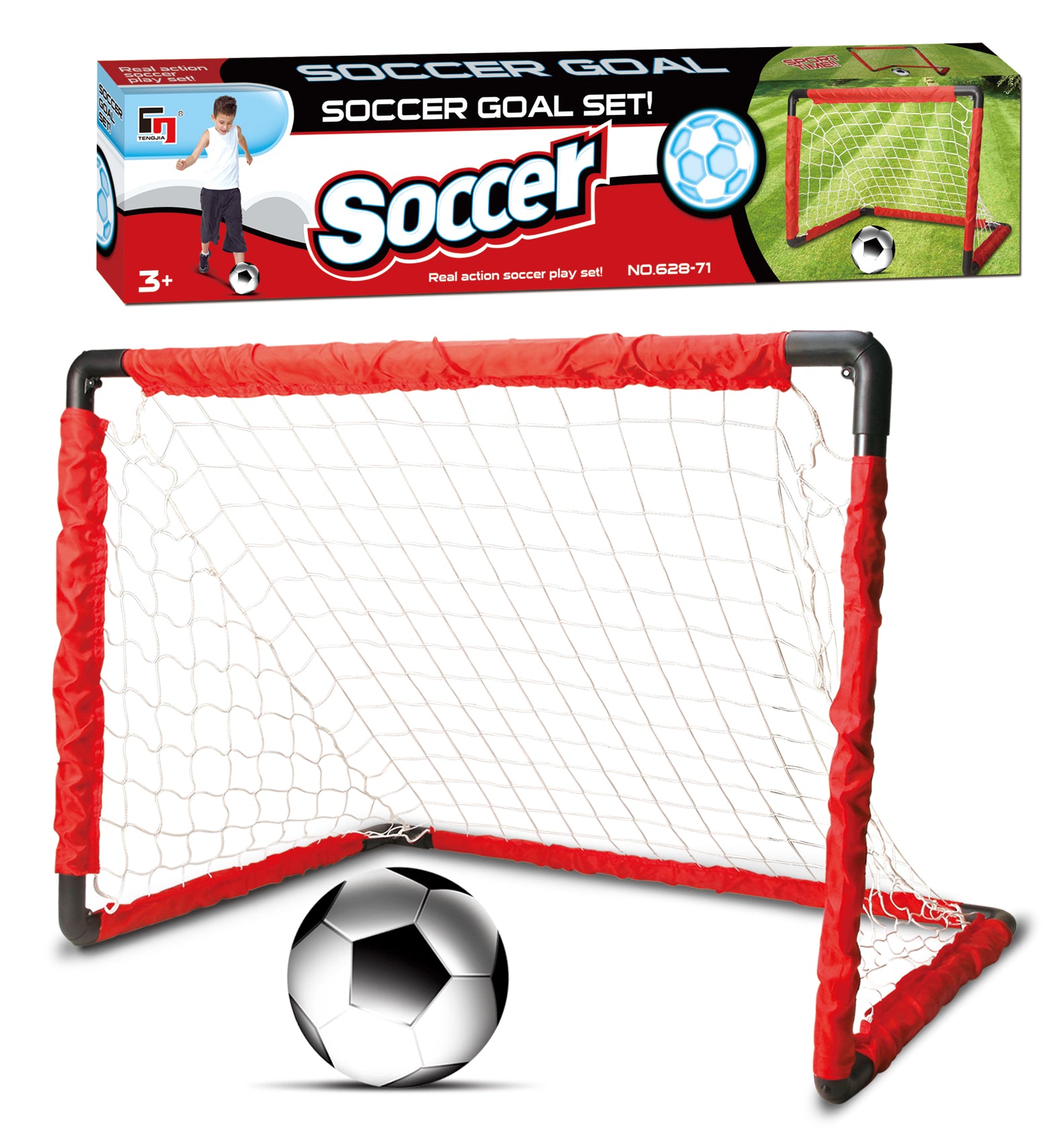 Foldable Kids Football Soccer Garden Goal Set Nets Ball Toys Indoor Outdoor Gift
