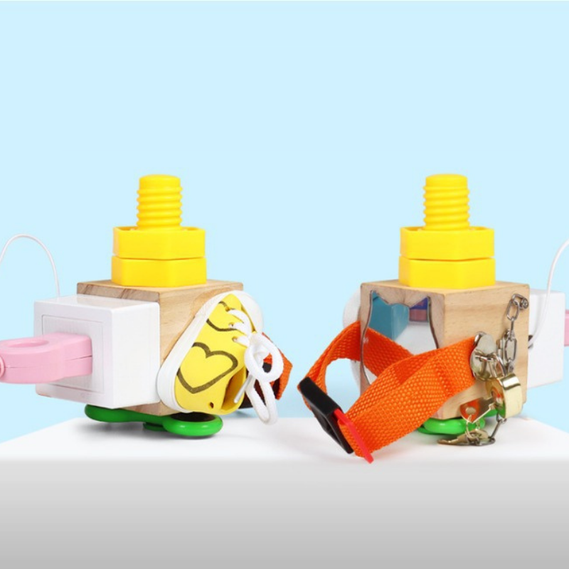 Wooden Busy Cube 7-in-1 Lifestyle Montessori Educational Toy