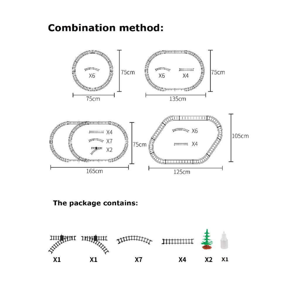 Christmas Steam Train Set for Kids with Light & Sounds Smoke Effect 13 Track Electric Train Set Great Accessory for Kids Gift
