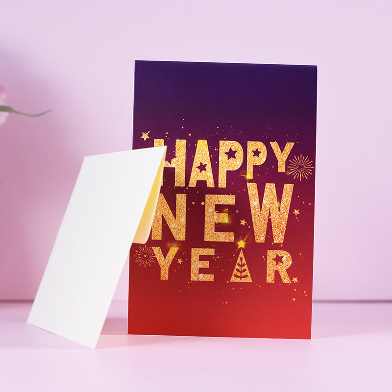 24pcs Premium Christmas and New Year Cards Xmas & New Year Cards 6 Styles Bulk Mixed Card Pack With Envelopes and Stickers - Red and Green