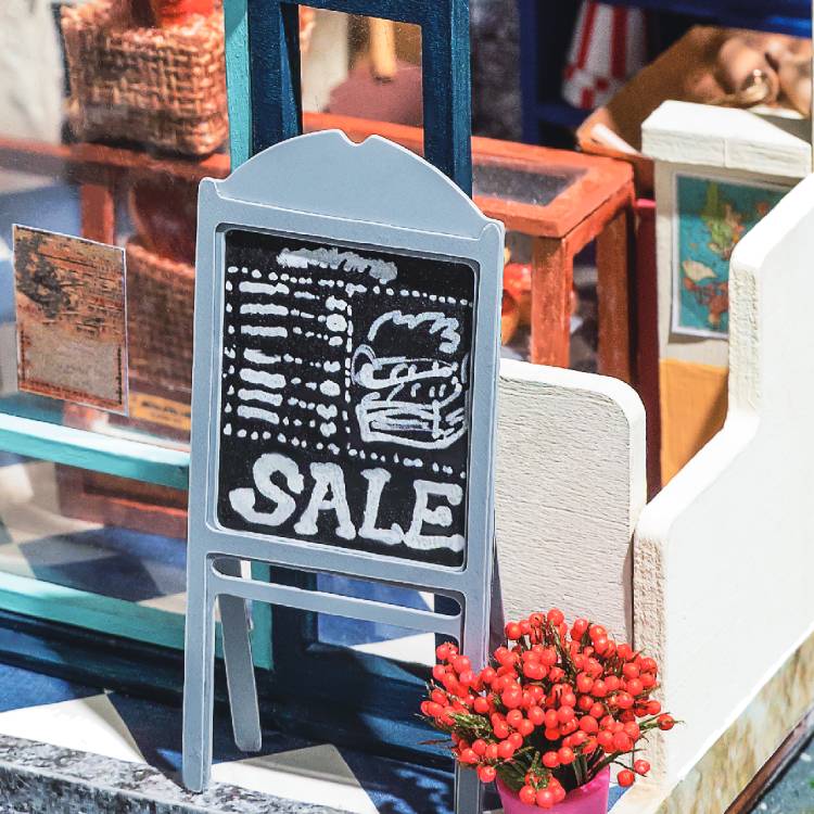 Robotime 1:24 DIY Miniature Mini Dollhouse Kit Home Deco Nancy's Bake Shop DG143