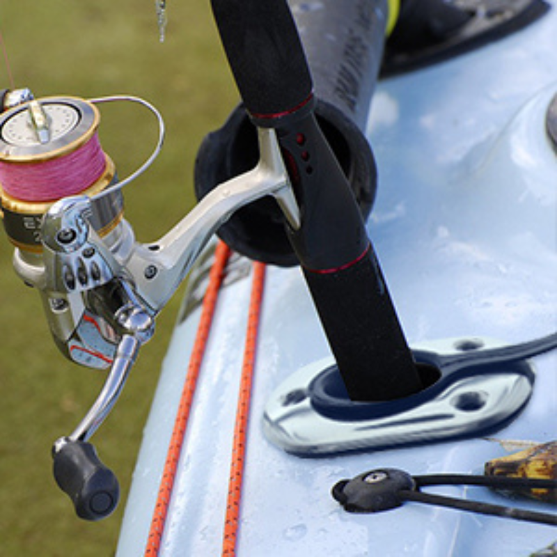 2 Pcs Premium Stainless Steel Rod Holders Fishing Rod Holders With Rubber Cap 30 Degrees