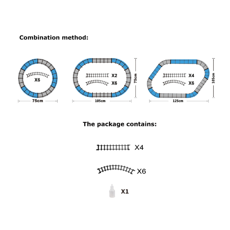 Christmas Steam Train Set for Kids with Light & Sounds Smoke Effect 10 Track Electric Train Set Great Accessory for Kids Gift