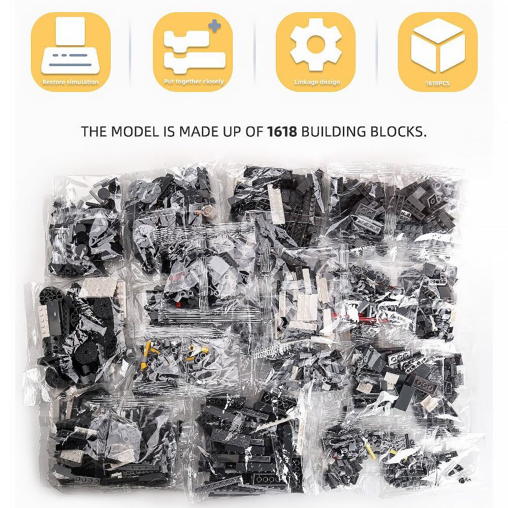 1618 Pcs Type Writer Classic Typewriter Mechanical Building Blocks Bricks Kids and Adult Gift Toy