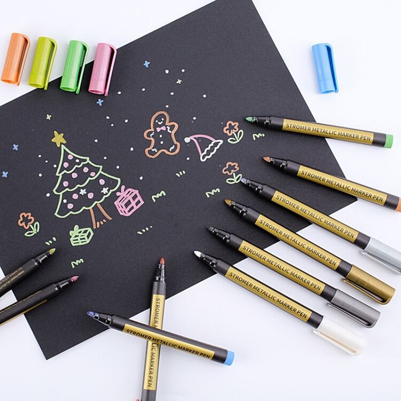 10-Colour Kid-Safe Acrylic Paint Pens | Quick-Dry, Non-Toxic Markers for Rock, Fabric, Ceramic & Multi-Surface Art – Includes Eco-Friendly Case (Ideal for Young Artists!)