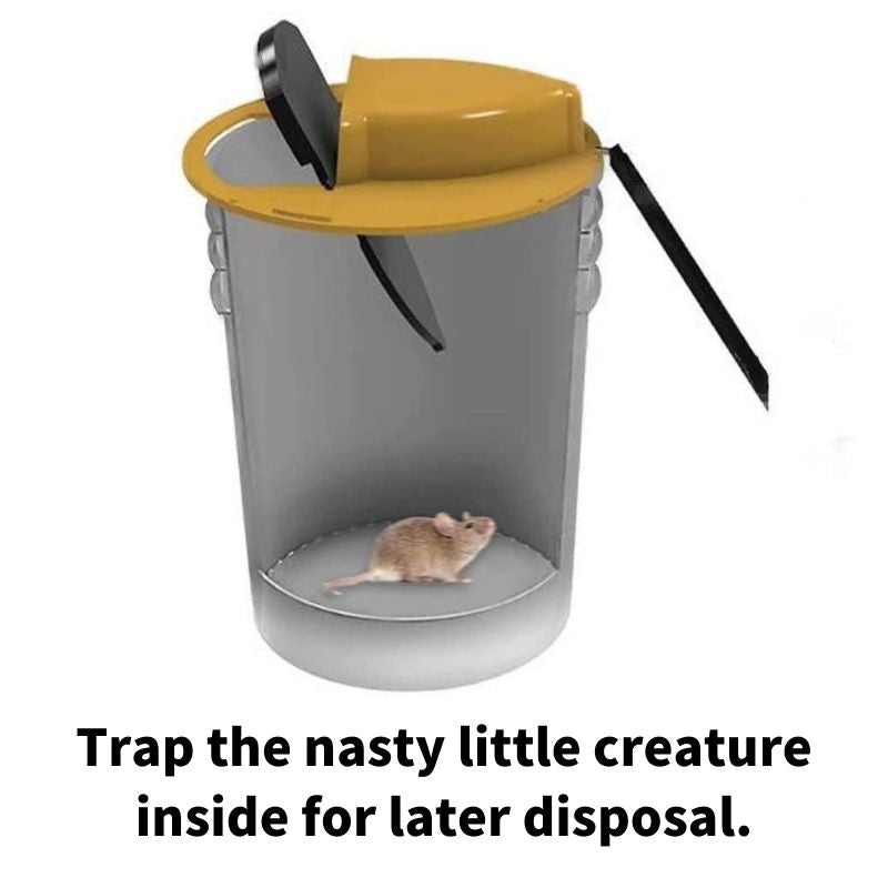 Rolling Lid Bucket Mouse Trap Efficient Humane Mice Mouse Trap safe handling